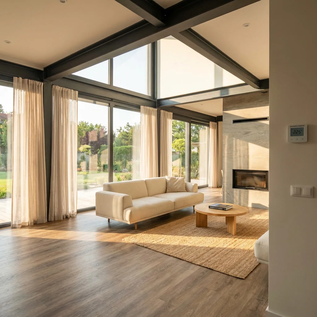 Acálvázas ház belső padlóburkolata – LVT luxusvinyl padlóburkolat padlófűtéssel kombinálva