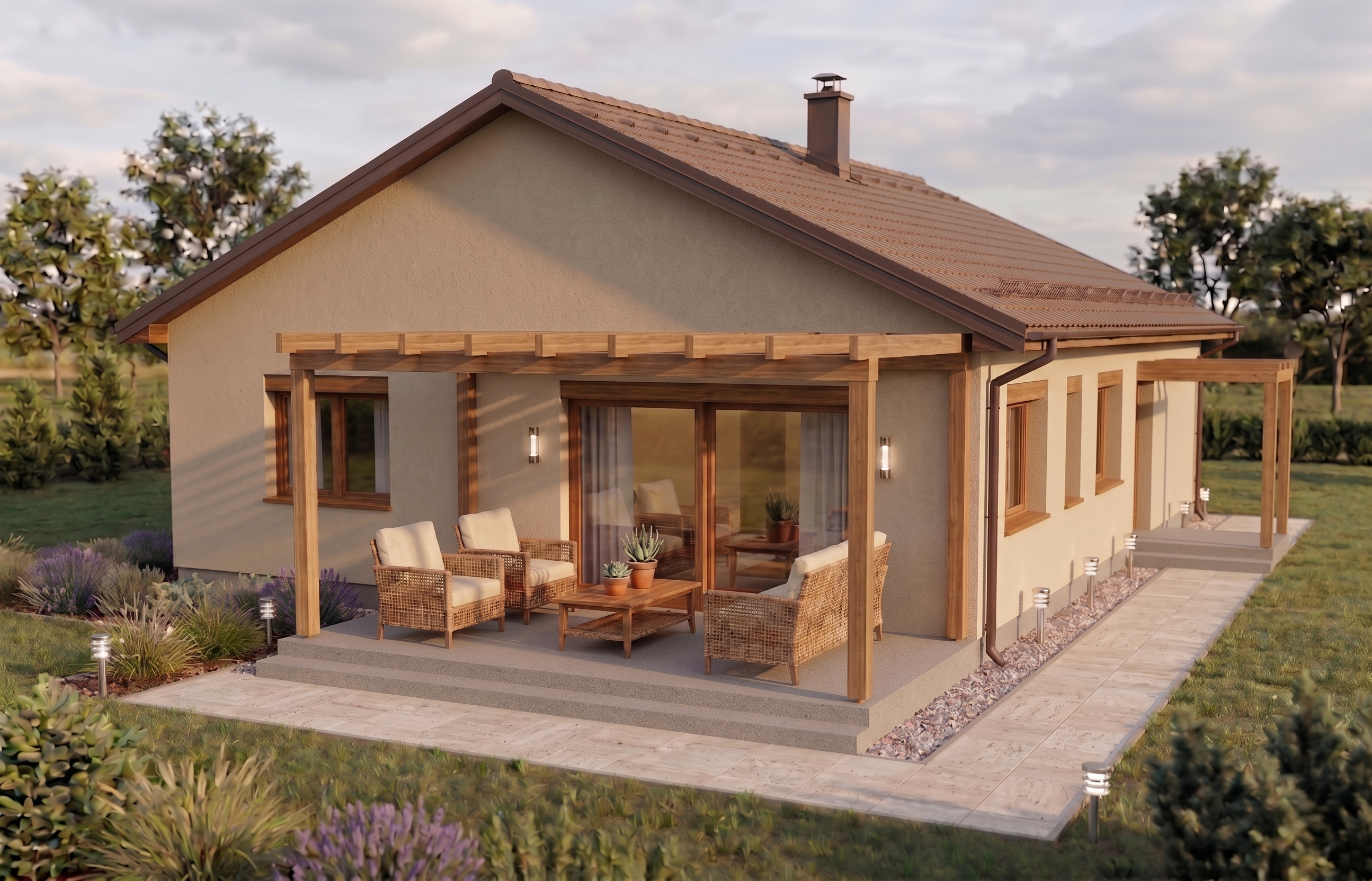 3. mintaház – 137 m²-es acélvázas könnyűszerkezetes ház