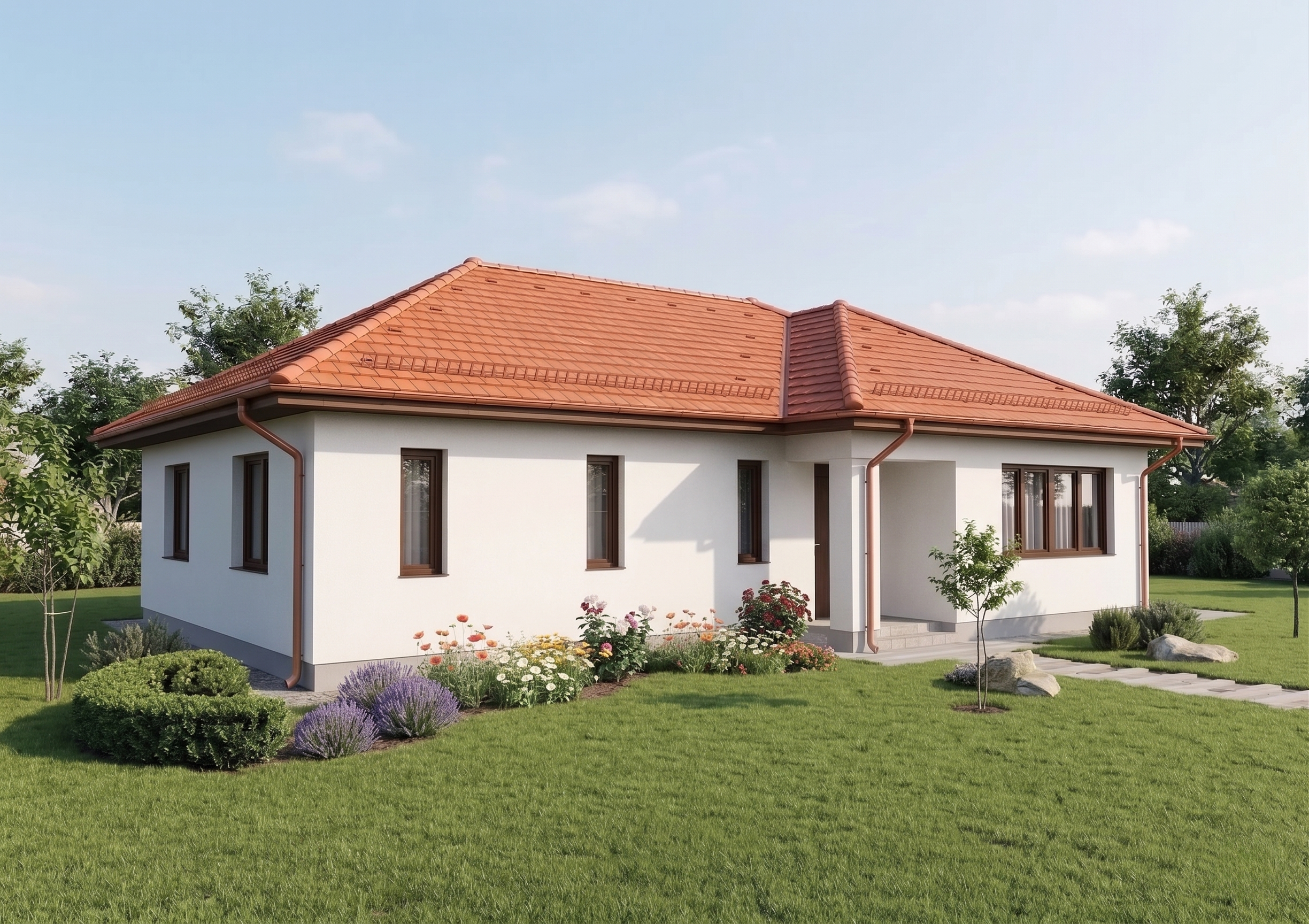 2. mintaház – 125 m²-es acélvázas könnyűszerkezetes ház